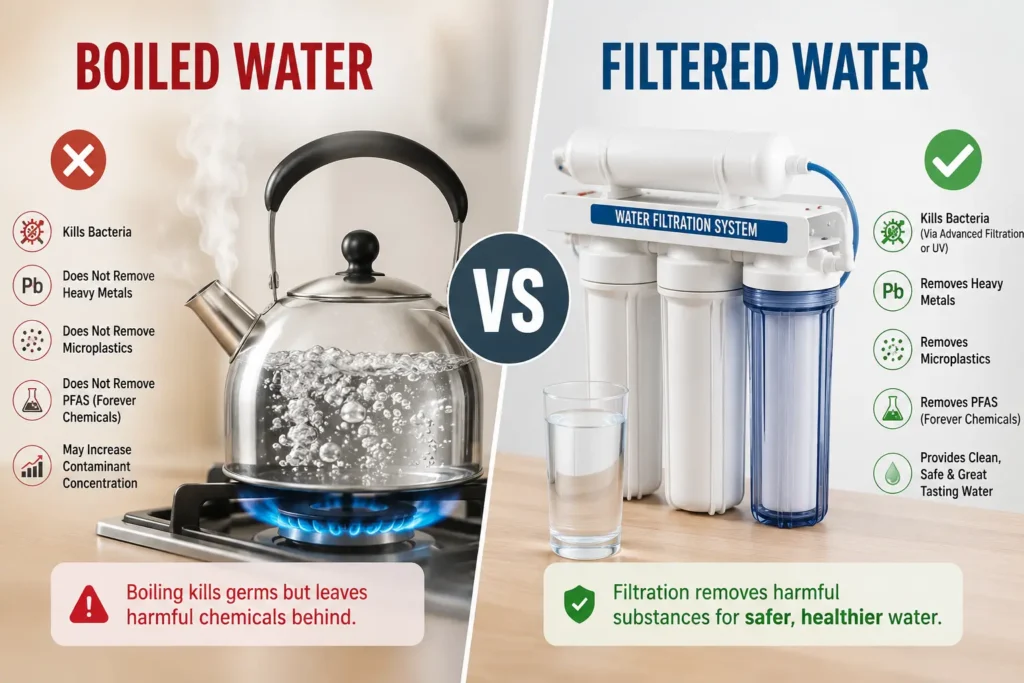 Boiled Water vs. Filtered Water