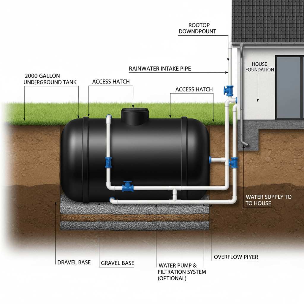 2000 Gallon Water Tank