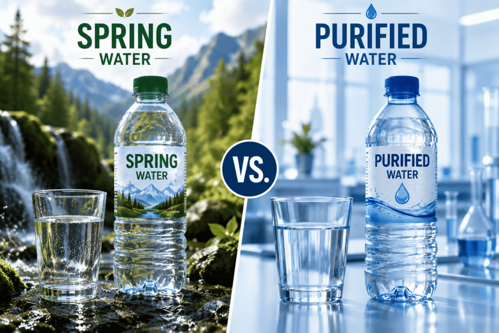 Spring Water vs Purified Water