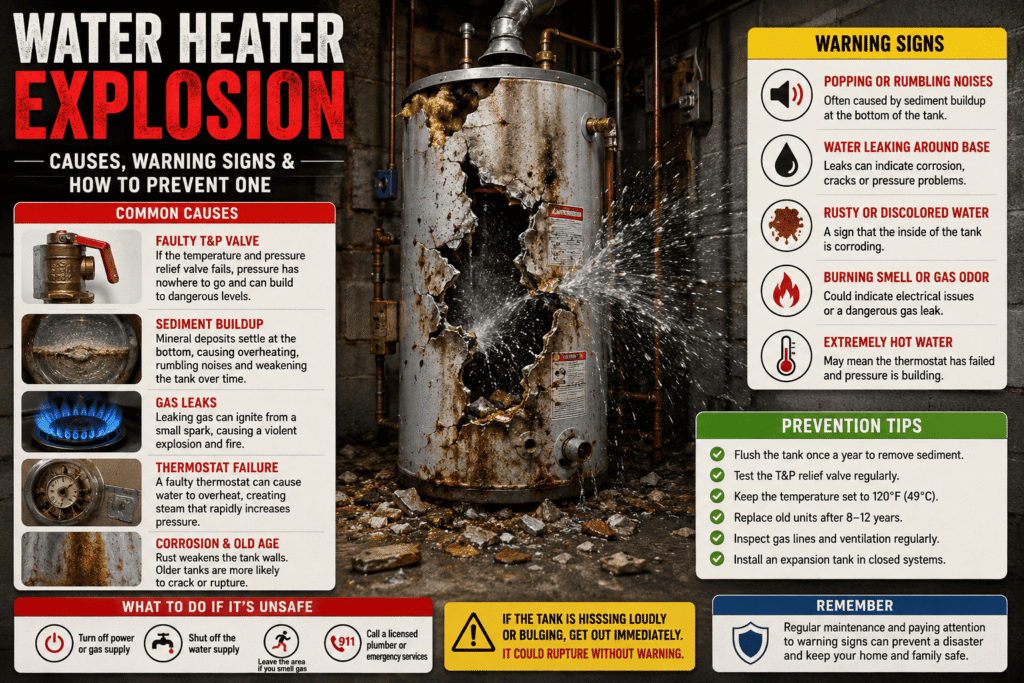 Water heater explosion