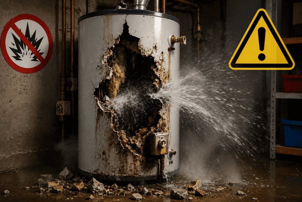 Water heater explosion