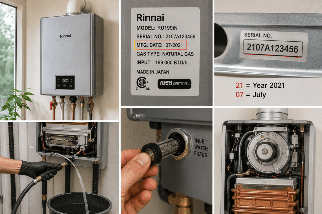 Rinnai water heater age