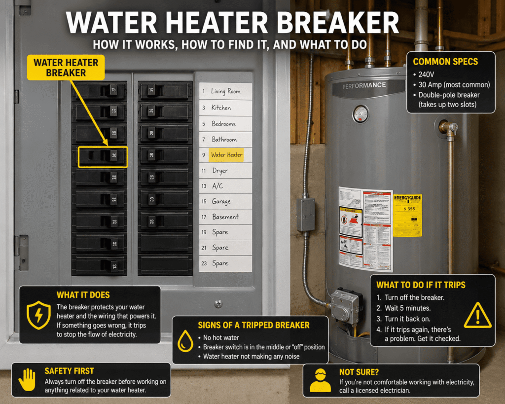 Water heater breaker