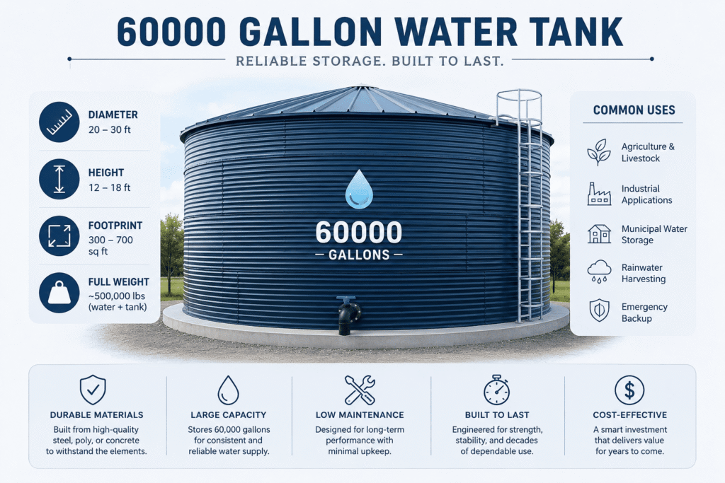 60000 gallon water tank