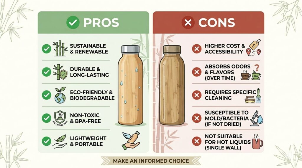 Real Pros of Bamboo Water Bottles