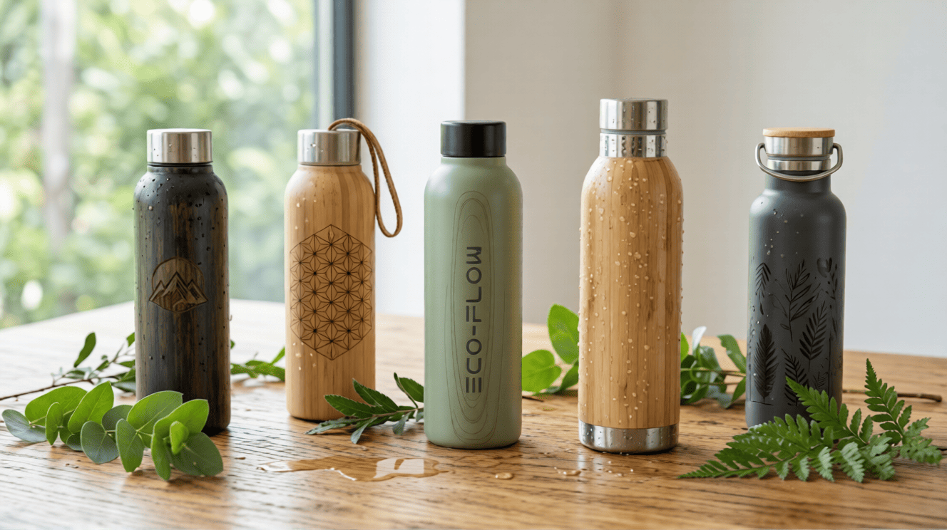 Bamboo water bottles