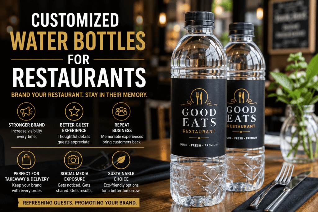 Customized water bottles for restaurants