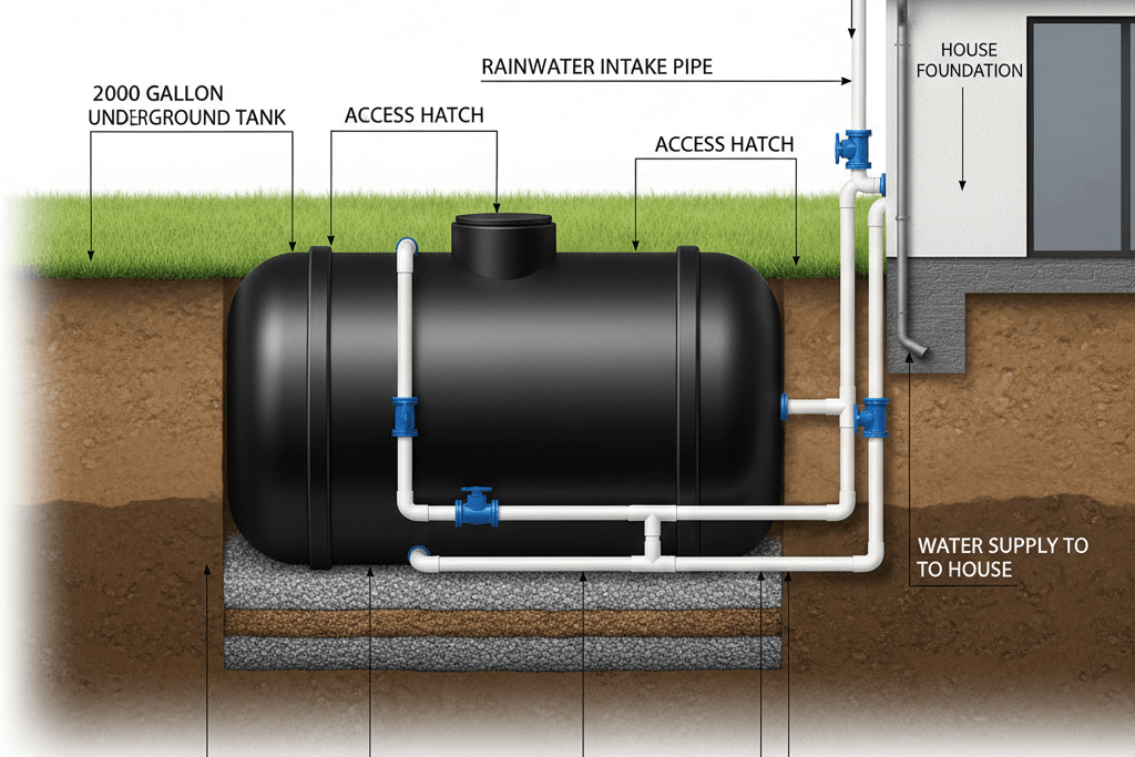 2000 Gallon Water Tank